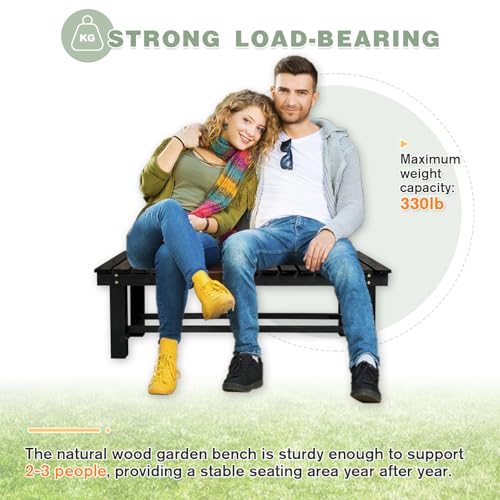 2-Person Wood Outdoor Bench E17897