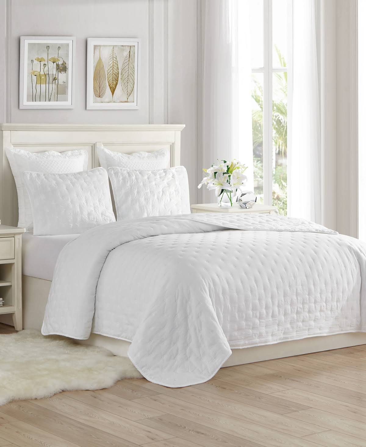 3PC Lightweight Quilt Bed Set - Mint - Full/Queen O462809