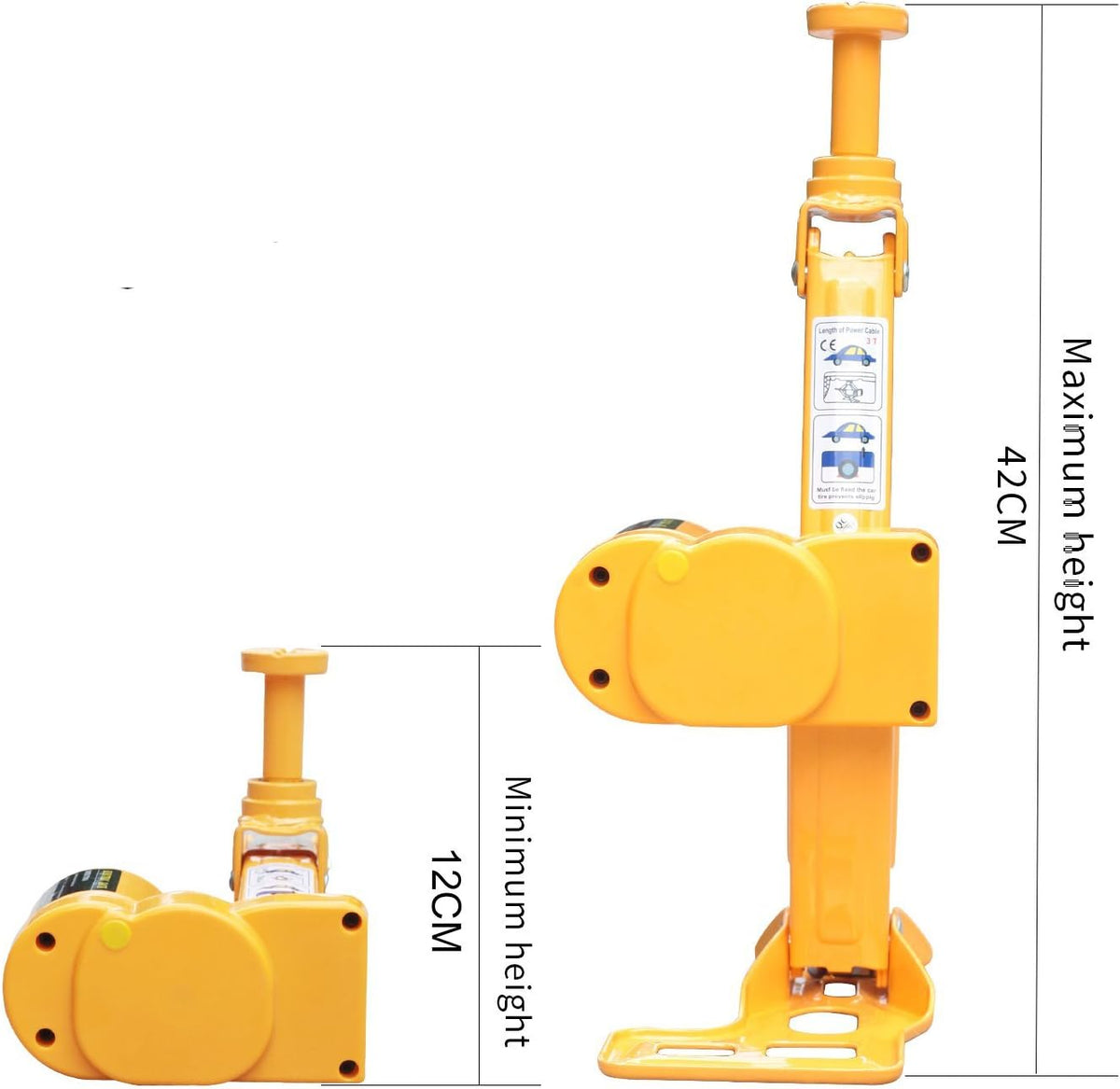 3 Ton 12V Electric Scissor Lift Jack Set with Double Saddles I6063
