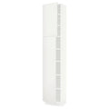 White High Cabinet with Shelves and 2 Doors D383