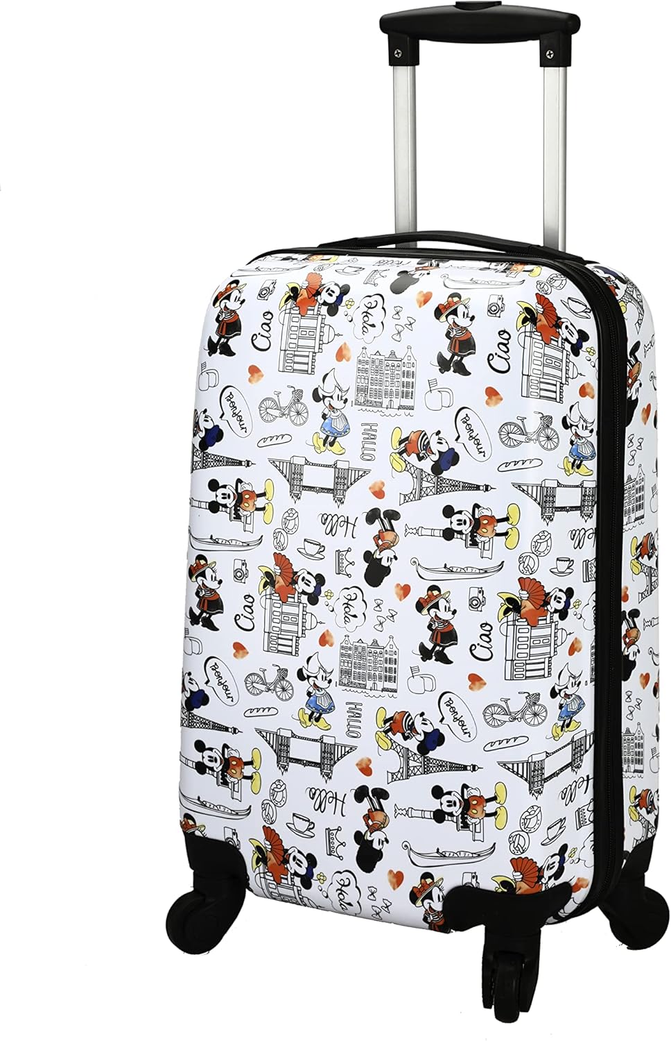 20 White Carry-On Luggage with Rolling Wheels K74481