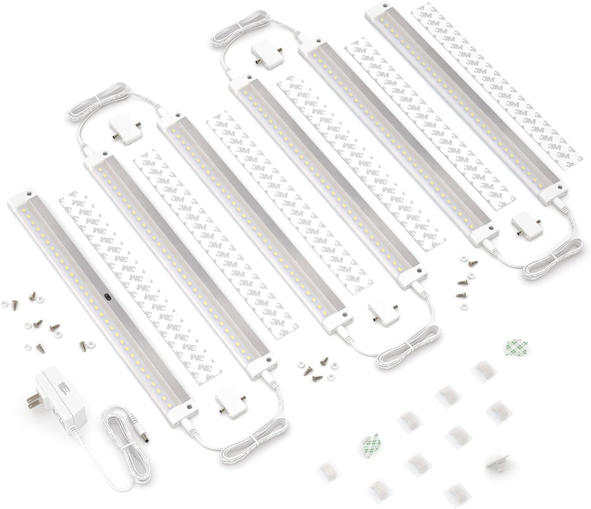 White 6 Panels 12 inch LED Dimmable Under Cabinet Lighting Kit O782