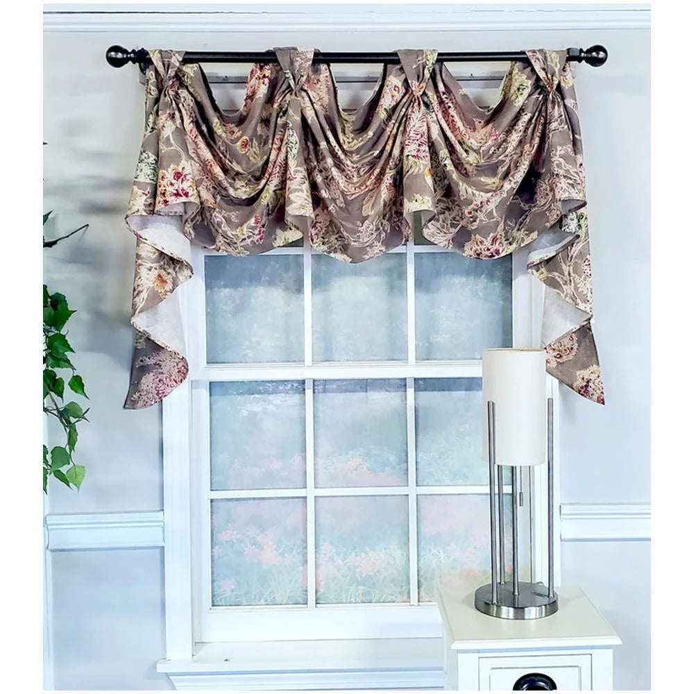 Gray 3-Scoop Window Valance E473291