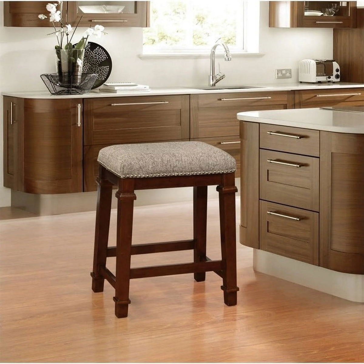 24" Counter Stool in Brown Tweed W31169