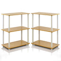 3-Tier Multipurpose Shelf Display Rack, Beech, Set of 2 B6225