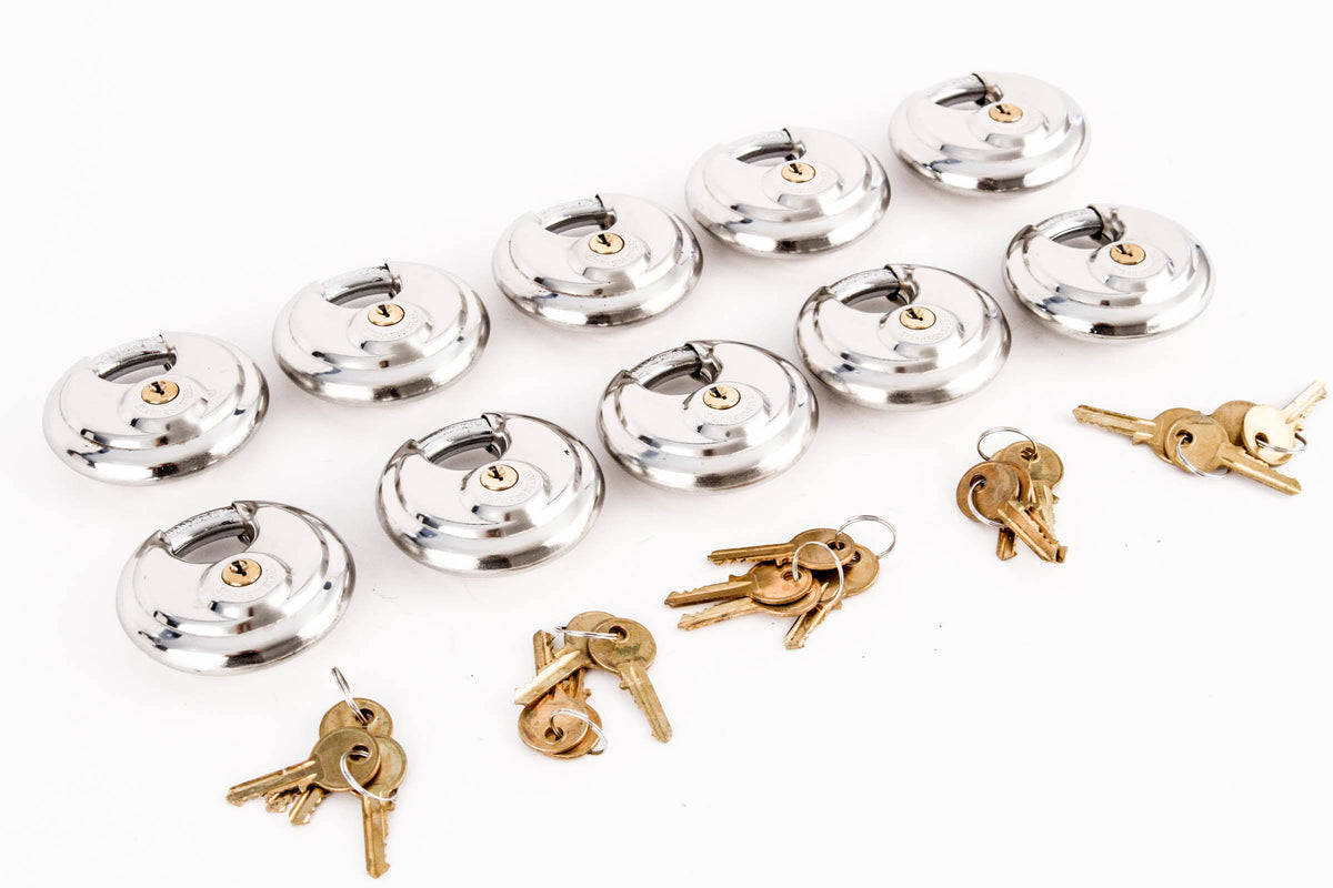10 Armor Disc Padlock Trailer Locks Stainless Keyed Same T315978