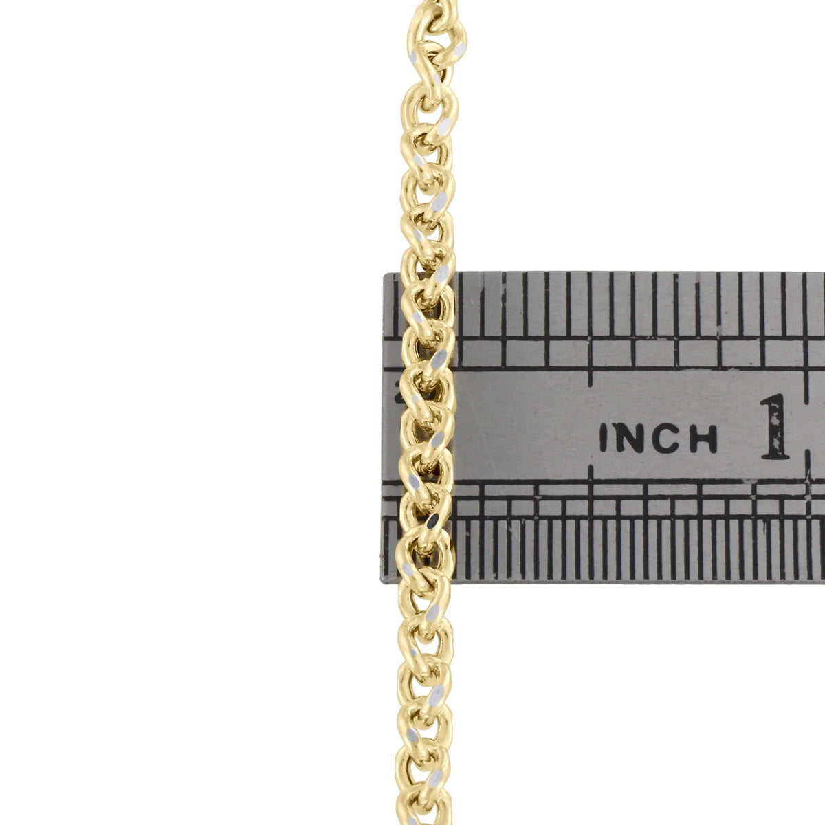 18 Inch Yellow Gold Twisted Curb Chain Necklace I4782