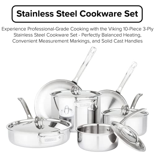 3-Ply Stainless Steel Cookware Set, 5 Piece A972