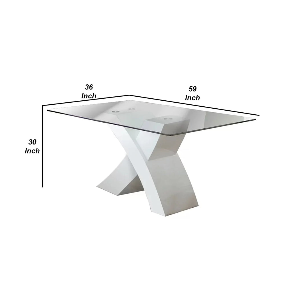 Square Glass Top Dining Table T706425