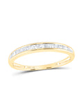14kt Yellow Gold Baguette Diamond Ring 1/6 Cttw Size 8.5 I406