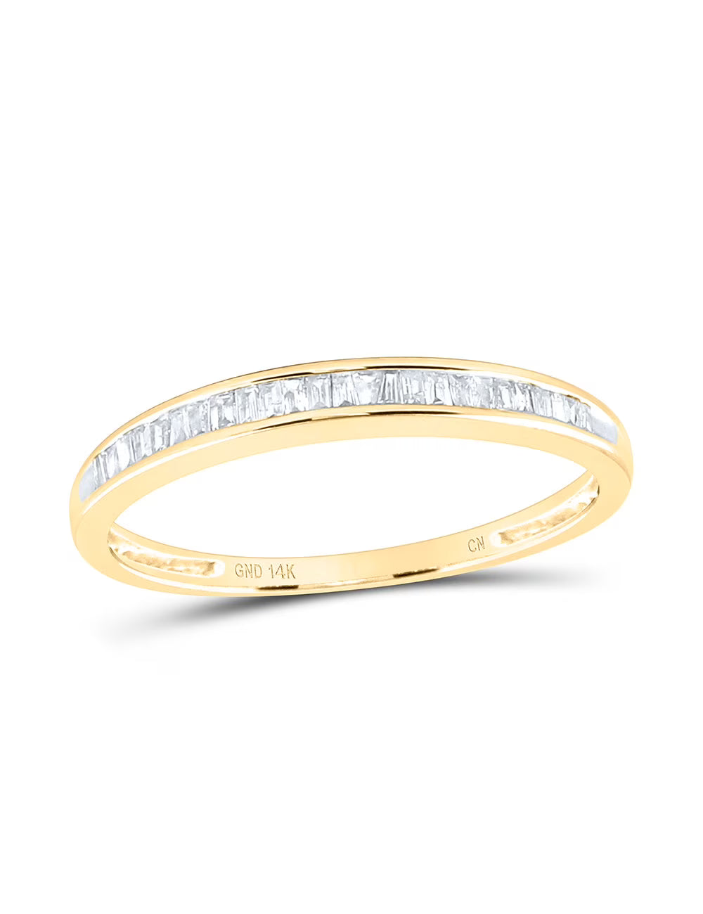 14kt Yellow Gold Baguette Diamond Ring 1/6 Cttw Size 8.5 I406
