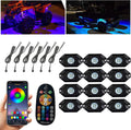 12 Pods RGBW LED Rock Lights with Remote Control B2243