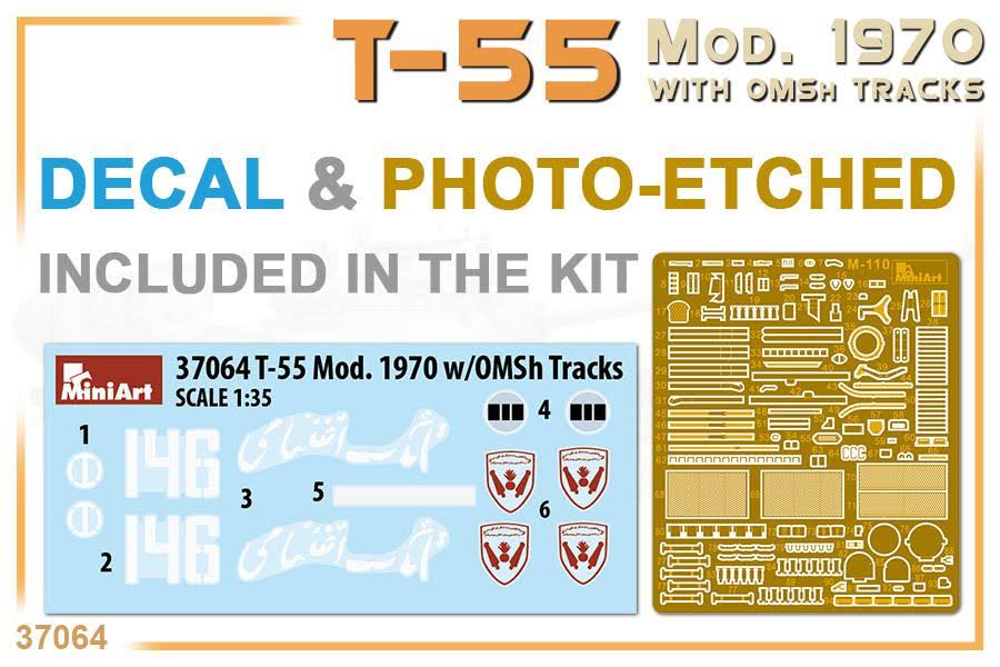 1/35 Scale T-55 Mod. 1970 Model Kit H618818