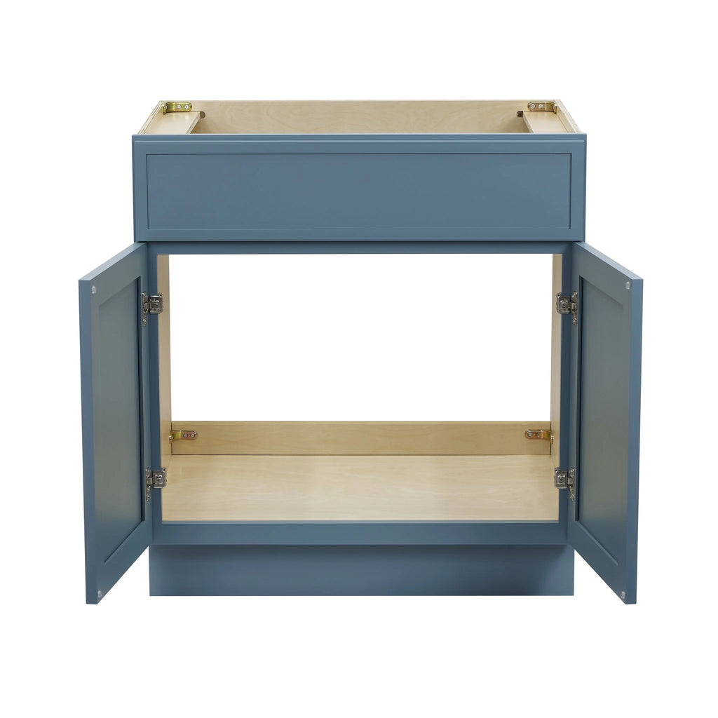30" Birch Plywood Freestanding Storage Cabinet with Soft Close Doors P69553