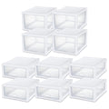 27 Qt & 16 Qt Stackable Plastic Storage Drawer Bins X164