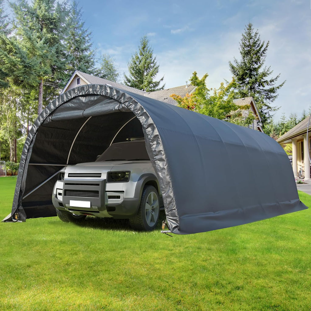 12 x 24 FT Heavy Duty Carport with All-Steel Metal Frame Q410764