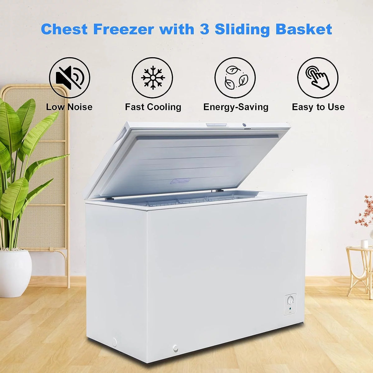 10.5 Cu ft Chest Freezer with Wire Basket D831882