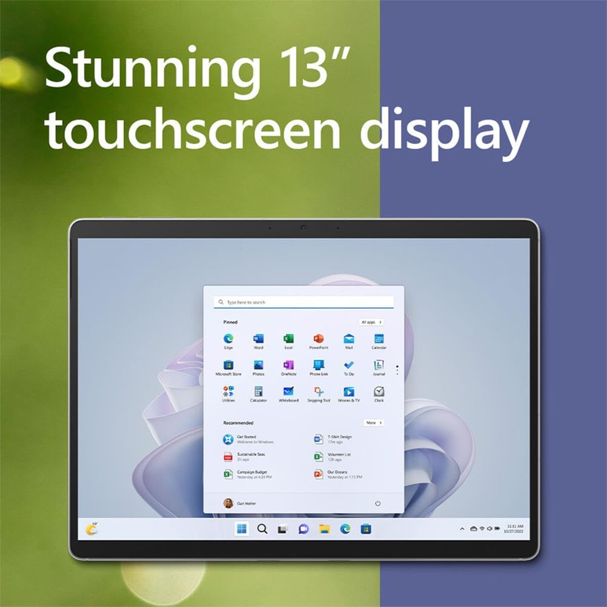 13" Tablet with 8 GB RAM, 128 GB SSD, Windows 11 Pro, 5G, Platinum H243139