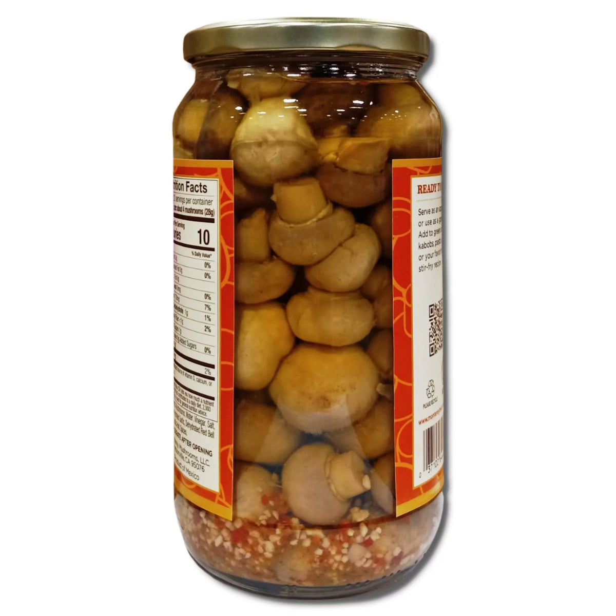 32 Ounce Garlic Marinated Mushrooms Pack of 2 N12824