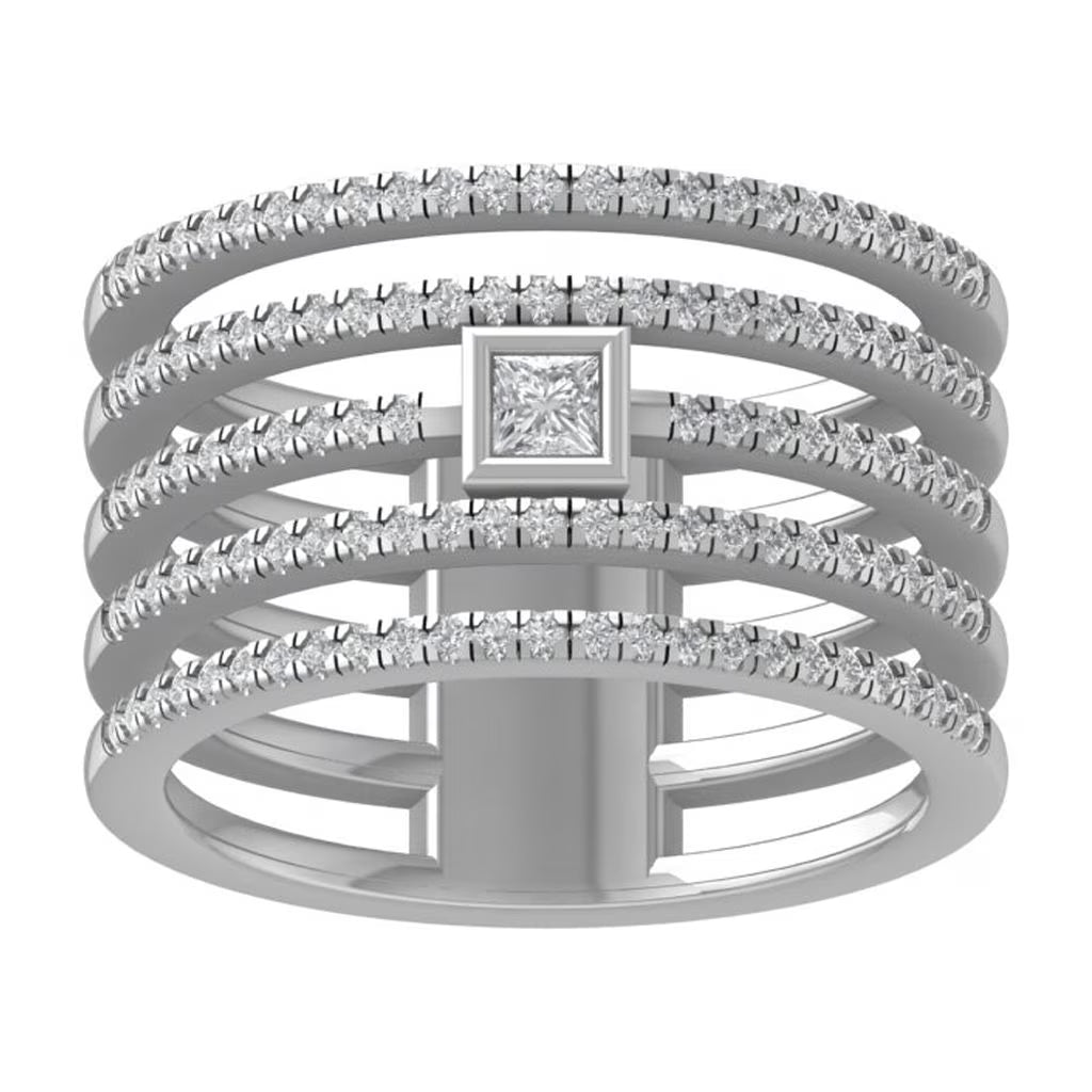 14K White Gold Lab Grown Diamond Engagement Ring F765