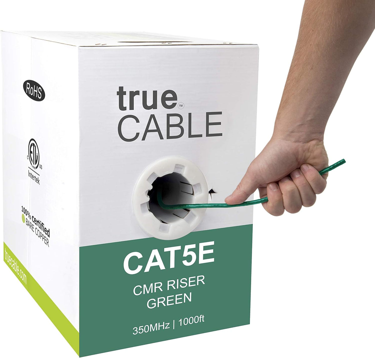 1000ft Gray 24AWG 4 Pair Solid Bare Copper Bulk Ethernet Cable C55720