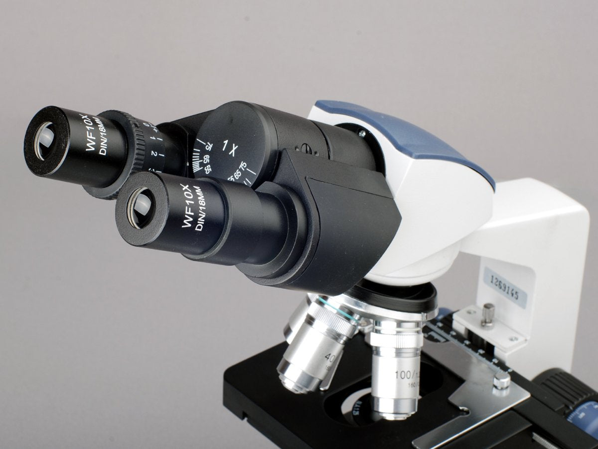 40X-2500X LED Digital Binocular Compound Microscope with 3D Stage and USB Camera V6083