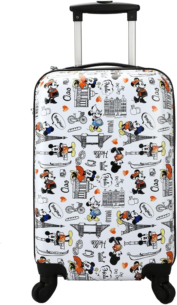 20 White Carry-On Luggage with Rolling Wheels K74481