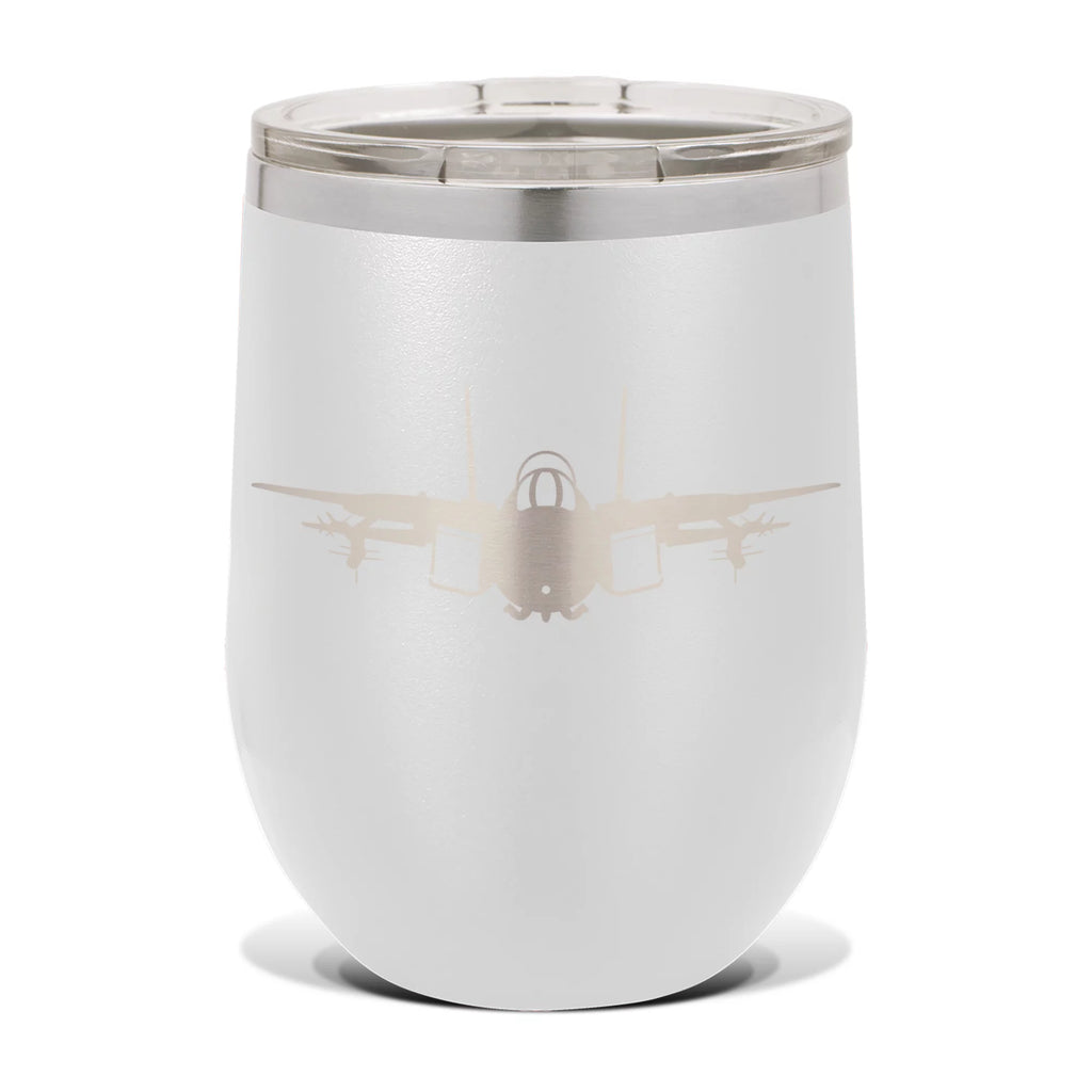 12 oz Stainless Steel Vacuum Insulated Wine Tumbler with Clear Lid G7077