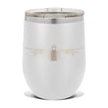 12 oz Stainless Steel Vacuum Insulated Wine Tumbler with Clear Lid G7077