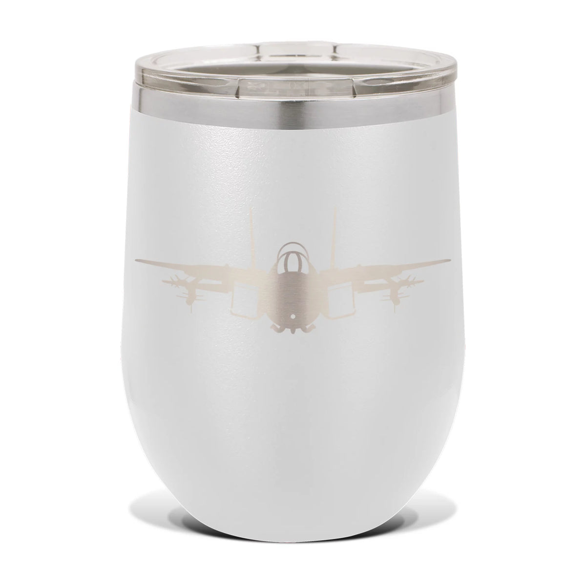 12 oz Stainless Steel Vacuum Insulated Wine Tumbler with Clear Lid G7077
