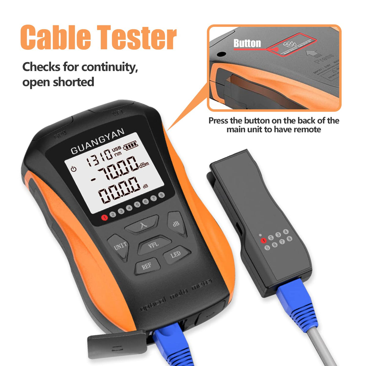 Optical Power Meter with Visual Fault Locator and Cable Tester Function N331