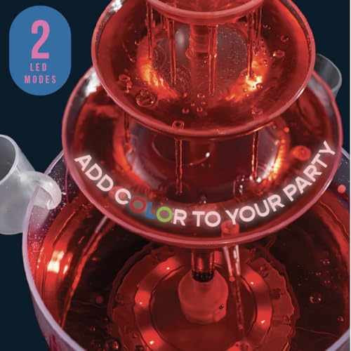 1.5 Gal 3 Tier LED Drink Fountain with 4 Reusable Cups Z145905