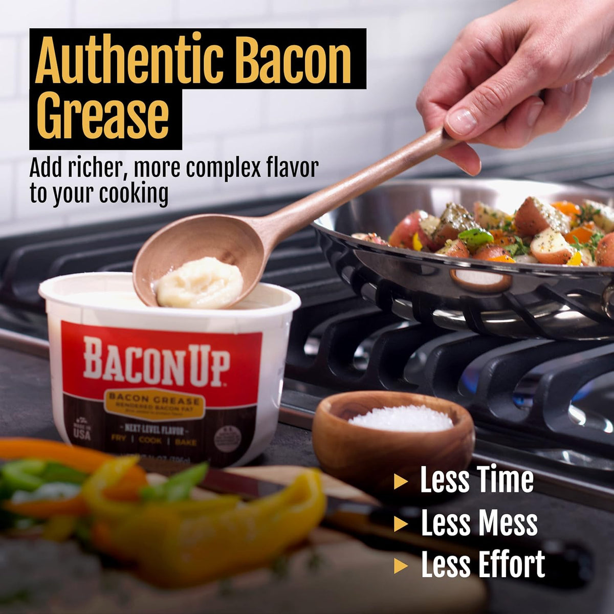 14 Ounce Tub of Bacon Grease for Cooking (2-pack) T7632