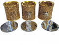 3PC Tea Coffee Sugar Glass Canisters C3709