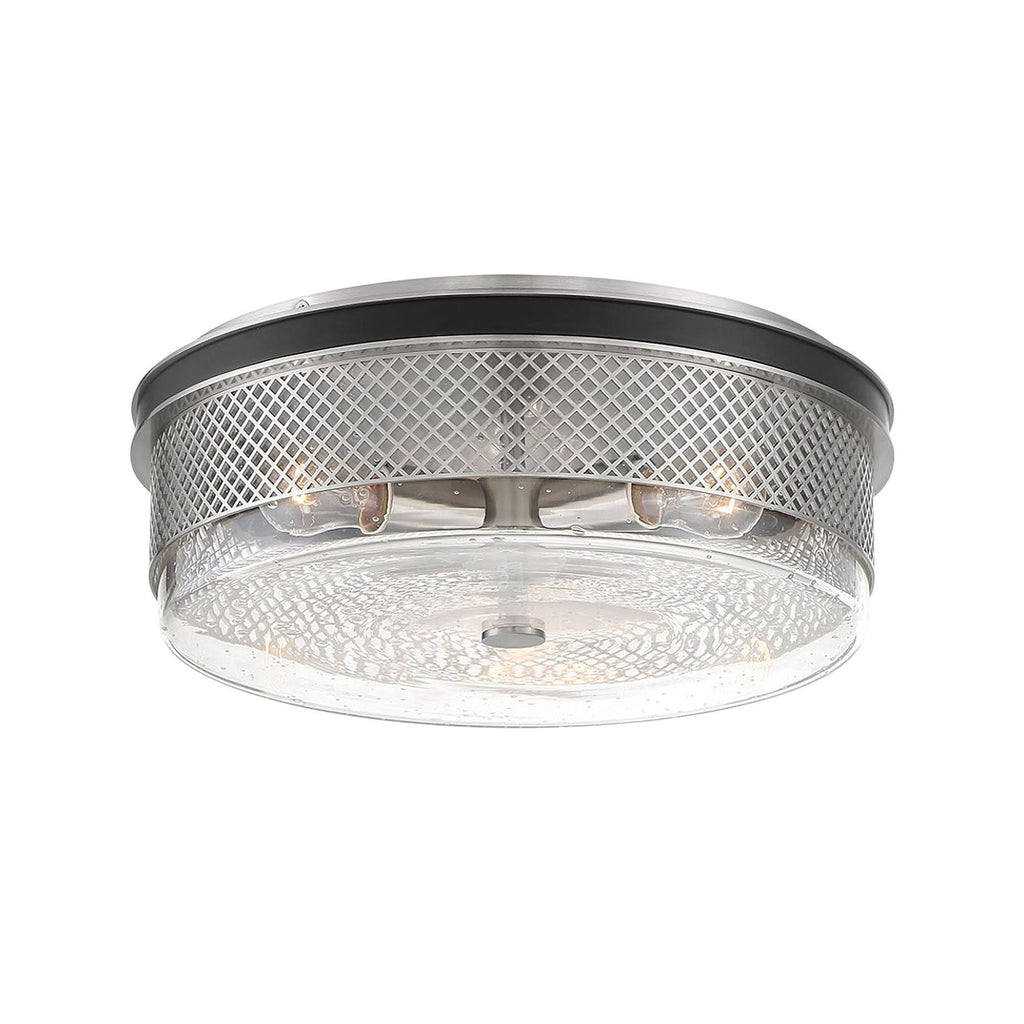 3 Light Flush Mount Coal Brushed Nickel A2411