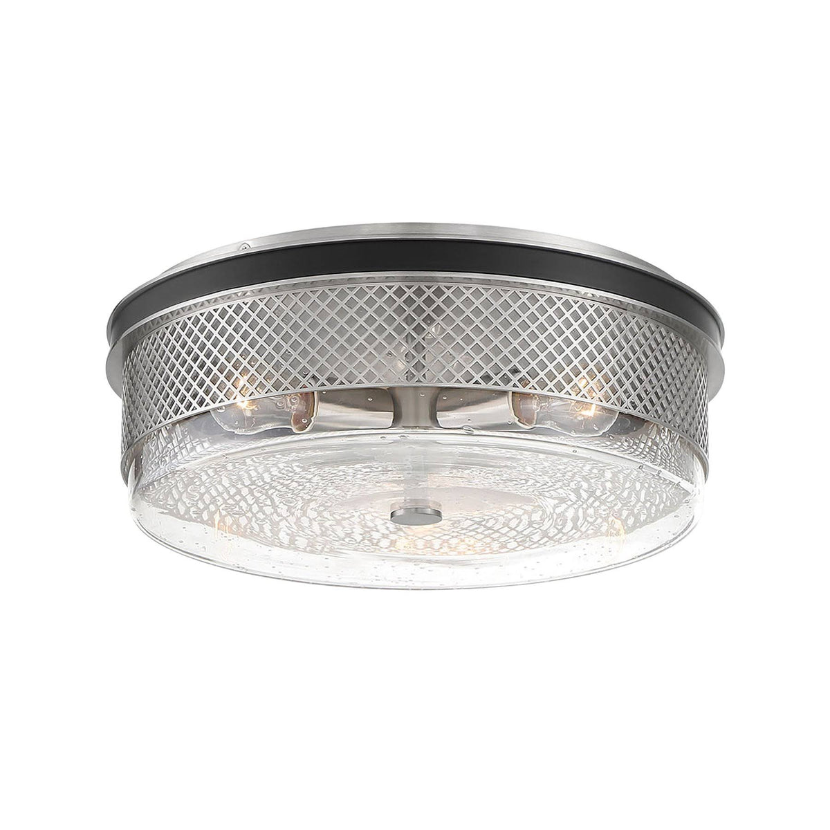 3 Light Flush Mount Coal Brushed Nickel A2411