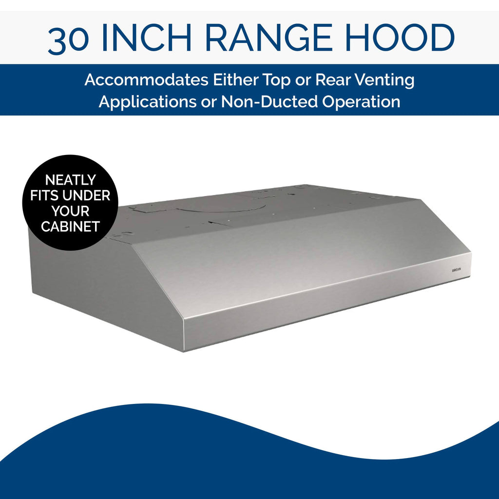 30x22 Stainless Steel Range Hood W313