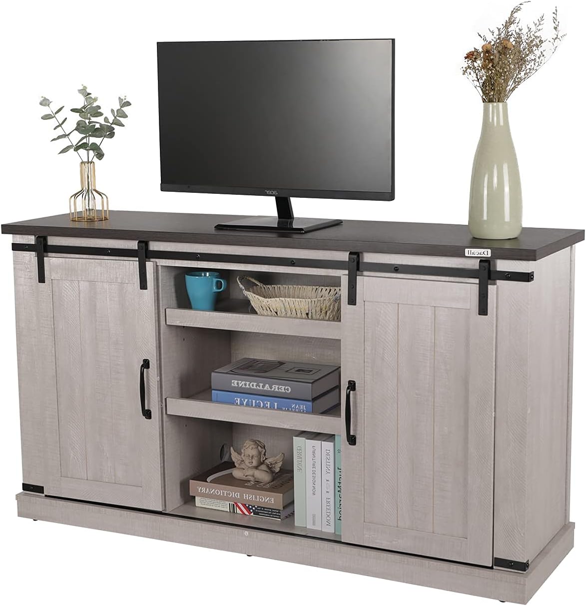 18'' Electric Fireplace TV Stand Wood Entertainment Center B57052