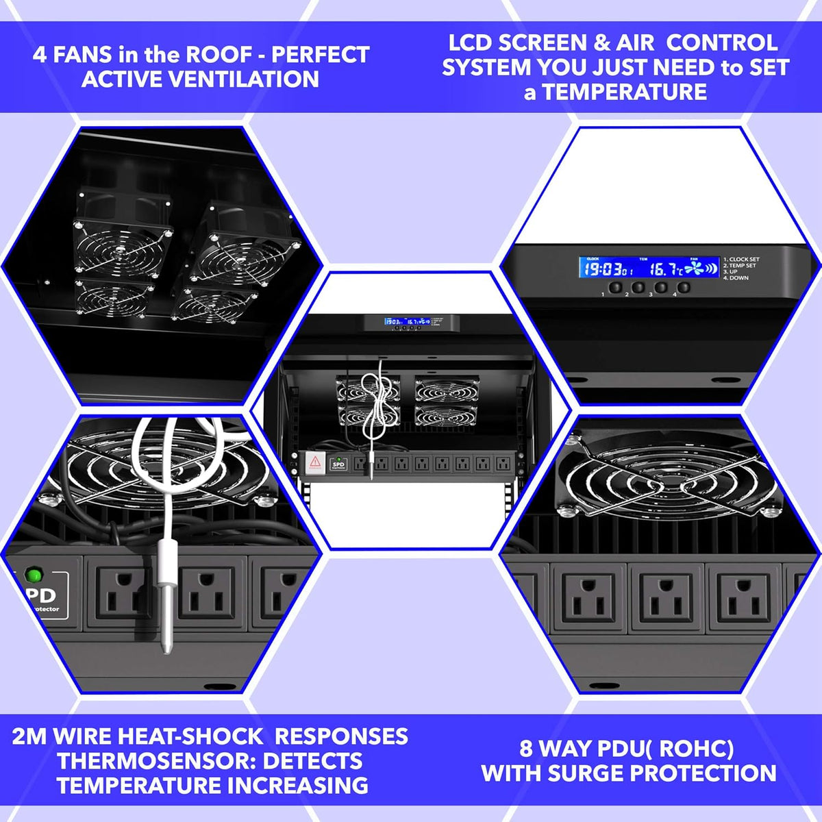 42 U Free Standing Network Rack Server Cabinet P777