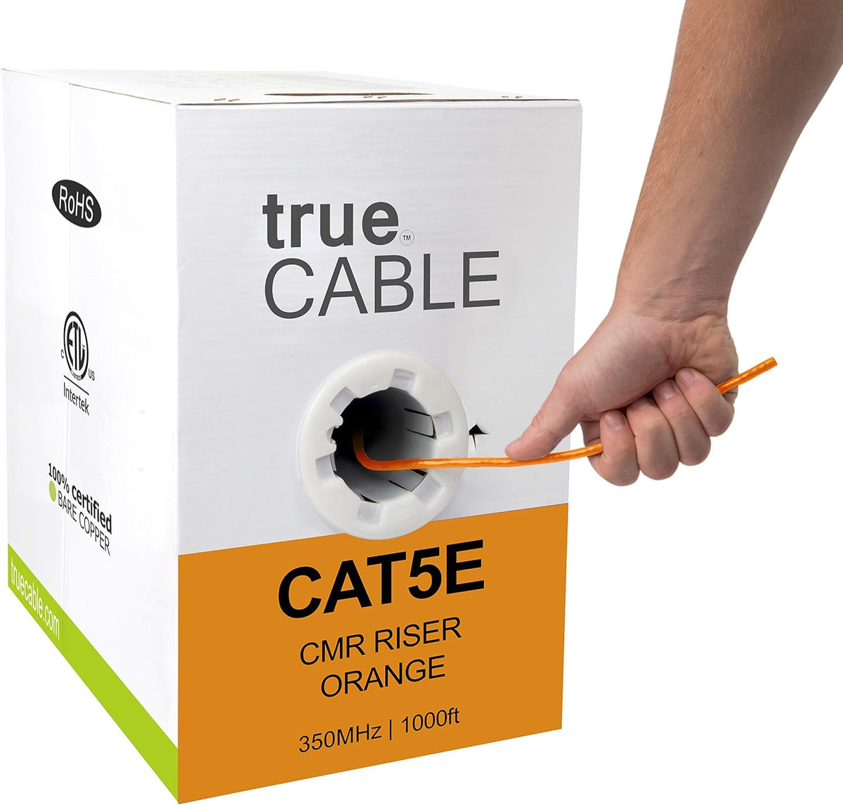 1000ft Gray 24AWG 4 Pair Solid Bare Copper Bulk Ethernet Cable C55720