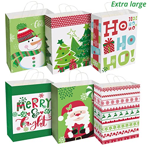 24 Christmas Gift Paper Bags Bulk with Handles and 60 Count Christmas Gift Tags L211513