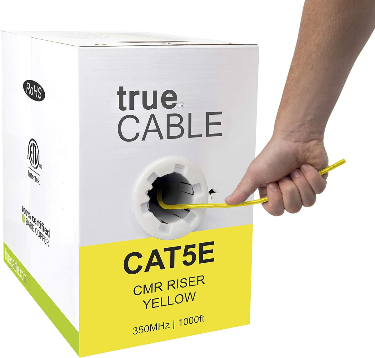 1000ft Gray 24AWG 4 Pair Solid Bare Copper Bulk Ethernet Cable C55720