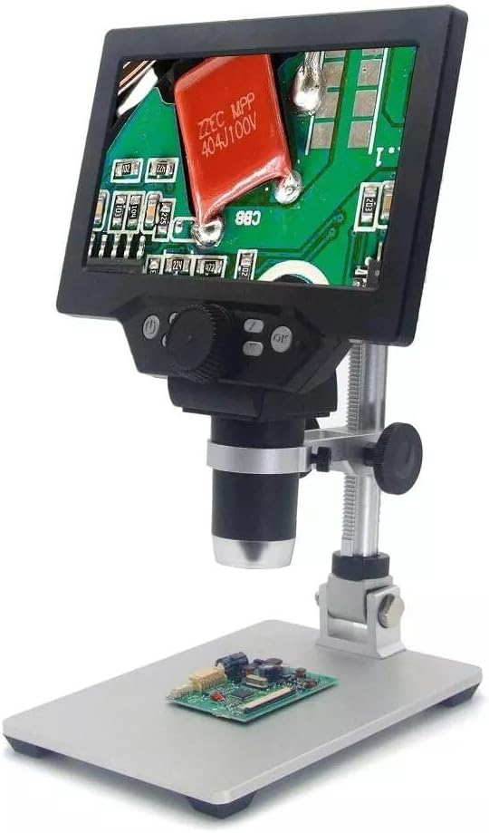 12MP 7 Inch LCD Digital Microscope with Aluminum Alloy Stand A104620