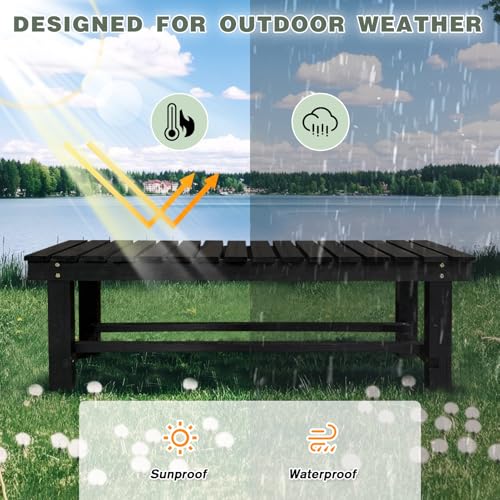 2-Person Wood Outdoor Bench E17897