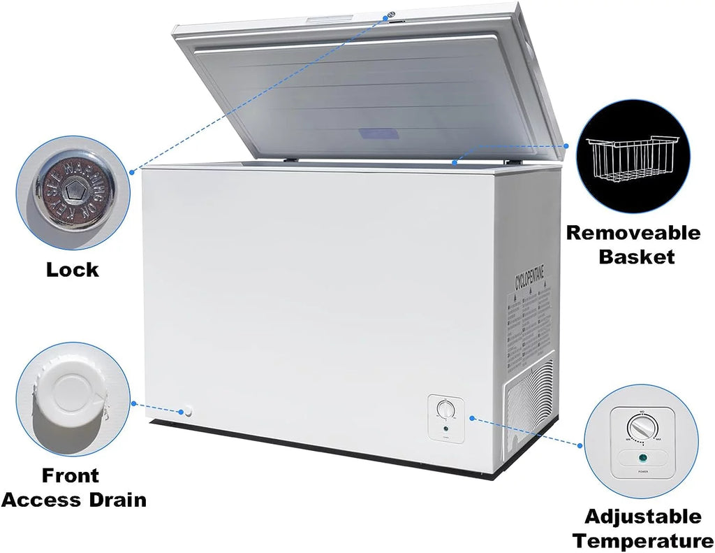 10.5 Cu ft Chest Freezer with Wire Basket D831882
