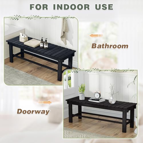 2-Person Wood Outdoor Bench E17897
