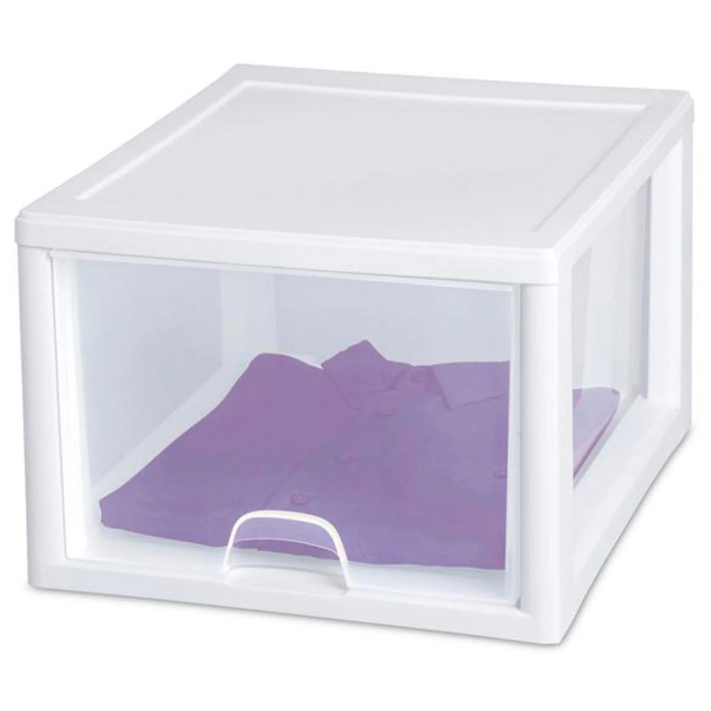 27 Qt & 16 Qt Stackable Plastic Storage Drawer Bins X164