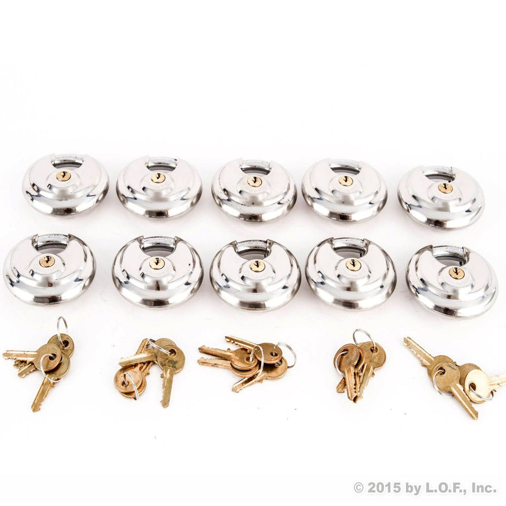 10 Armor Disc Padlock Trailer Locks Stainless Keyed Same T315978