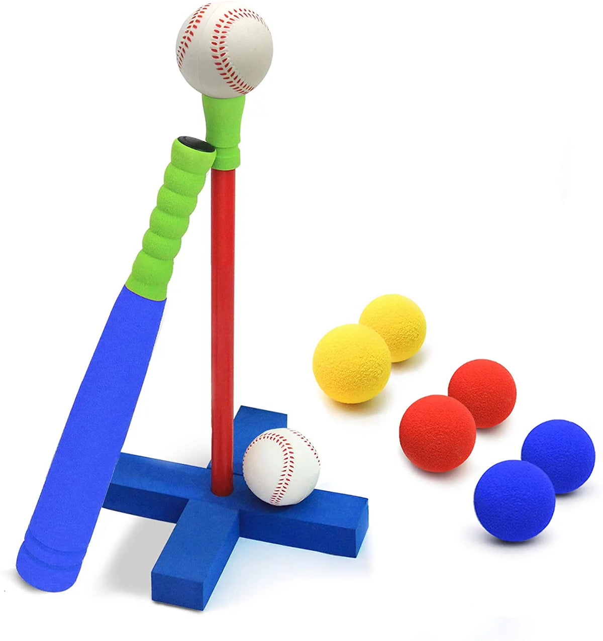 16.5 inch Foam T Ball Kids Baseball Softball Bat Set with Carry Bag Y9375