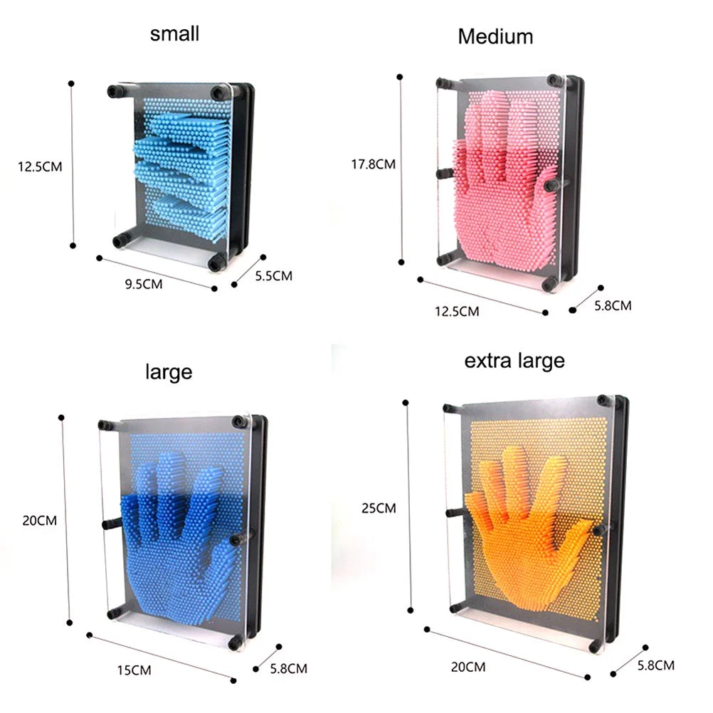 3D Pin Art Sculpture Hand Model Board Desktop Toy N4717